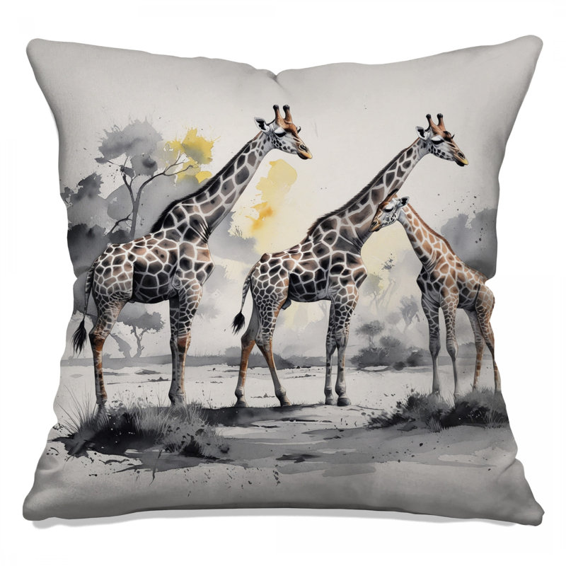 Coussins Girafe, 14 X 14 pouces
