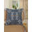 Blue Embroidered Boho Throw Pillow Cover 20X20"
