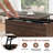 Aviad Lift Top Coffee Table with Multifunctional RGB LED Lights, Hidden Compartment and Drawers-227651394