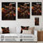 Jarya, danse tribale africaine, impression sur bois-1782563508