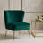 Tru 25" Wide Quilted Velvet Side Chair with Gold Legs-914813795