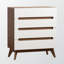 Commode à 4 tiroirs Ferndown en bois de noyer et blanc