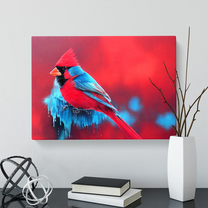 Cardinal Bird Vol.16 - Wrapped Canvas Print, 40cm H x 60cm W x 3cm D