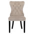 Chaise d'appoint à oreilles en velours capitonné Kirsten