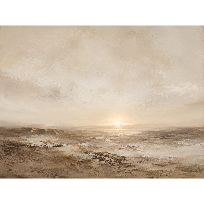 Irisha enveloppé de beige chaud, 48" W x 36" H x 1.5" D