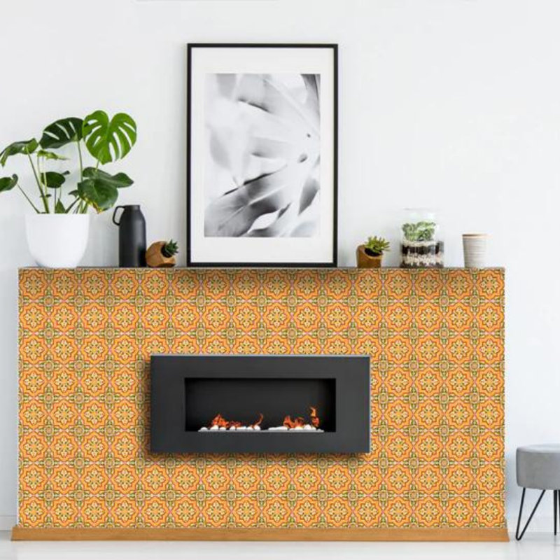 4'' W x 4'' L Vinyl Peel and Stick Mosaic Tile