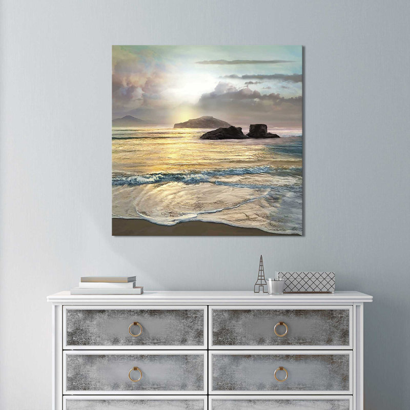 «Passing», reproduction de peinture acrylique sur toile, H 18 po x l 30 po x P 1 po, Toile tendue