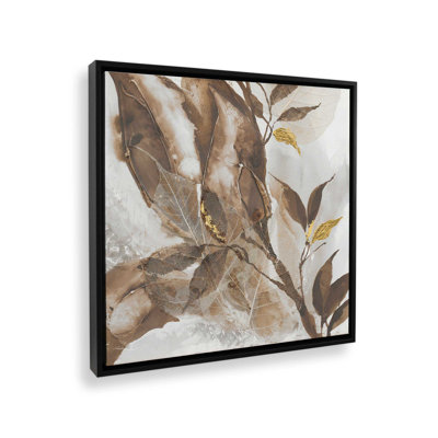 «Gilded Leaf Collage v2 II» par Chris Paschke, reproduction d'art sur toile