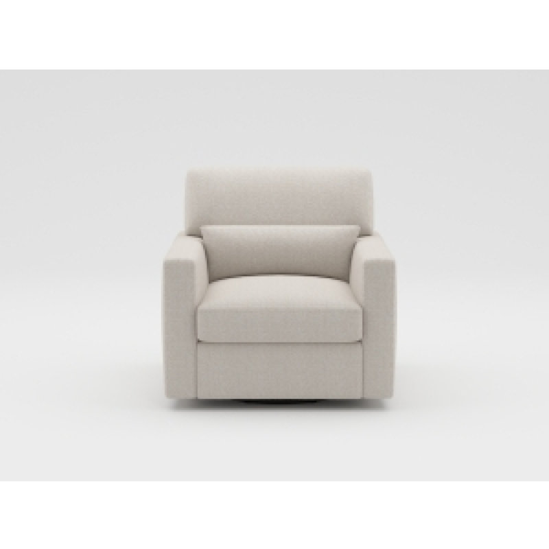 Fauteuil pivotant avec coussin lombaire Ompa, Beige crème