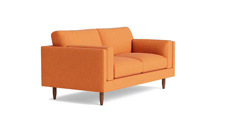 Skinny Fat Sofa ("85"), Performance Weave - Carrot