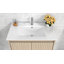 Meuble-lavabo mural simple 30 po avec comptoir en porcelaine Mena, pré-assemblé-1826031379
