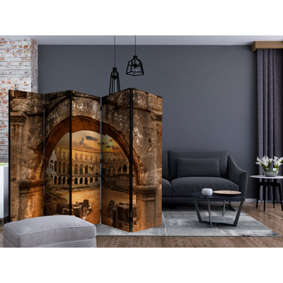 Altessa 225cm W x 172cm H 5 - Panel Solid Wood Folding Room Divider