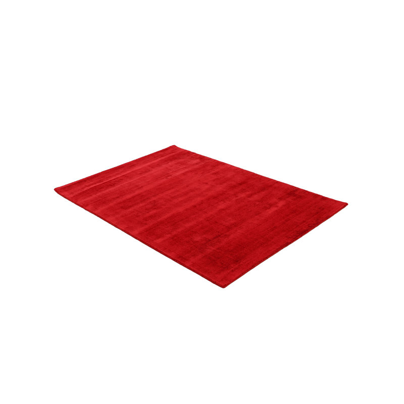 Ava Handmade Viscose Silky Solid Soft Red Rug, Rectangle 140 x 200cm