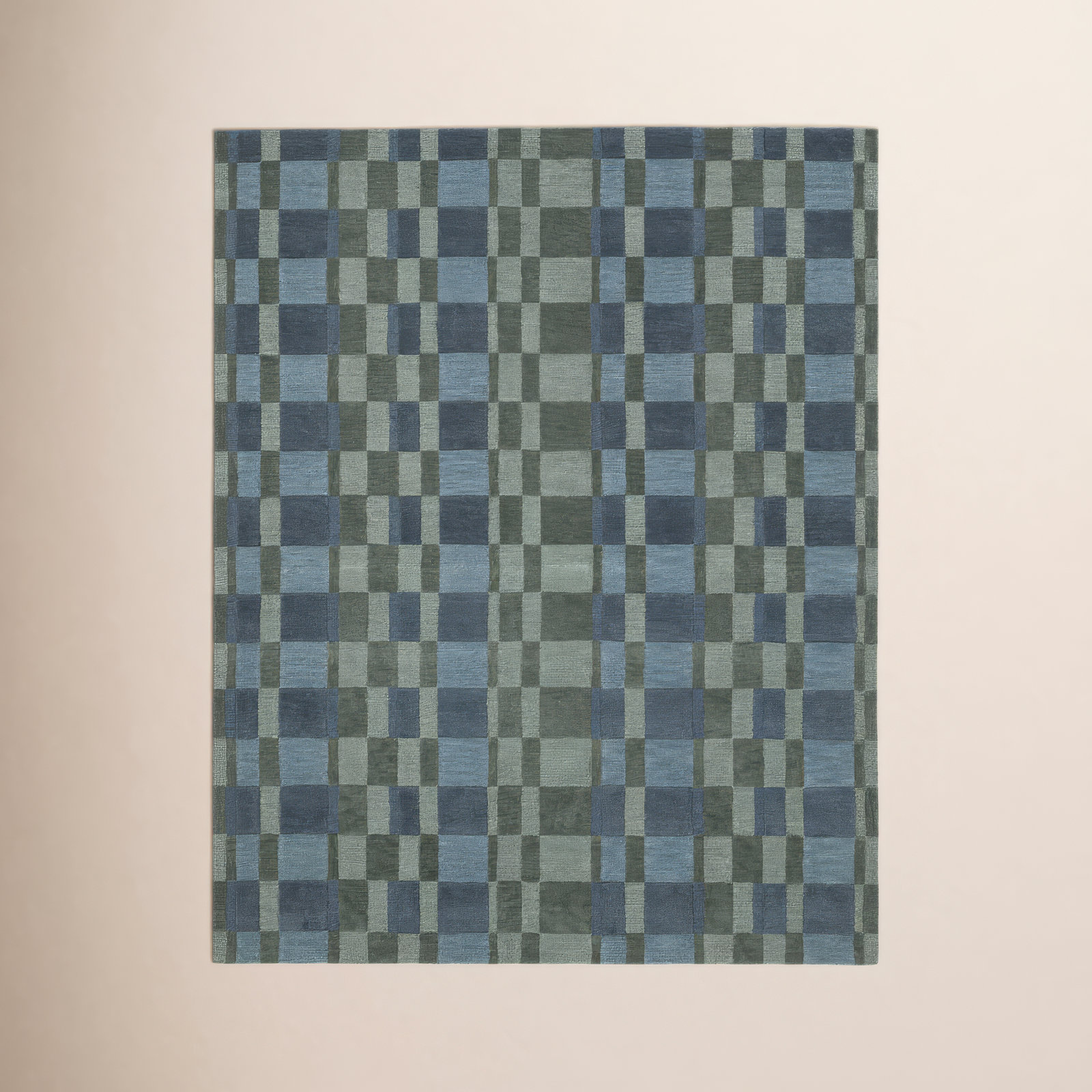 Hand-Tufted Wool Rug, Rectangle 7'9" x 9'9", Green