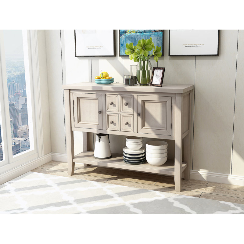 Buffet avec tablette inférieure Cambridge Series Buffet, Gris antique