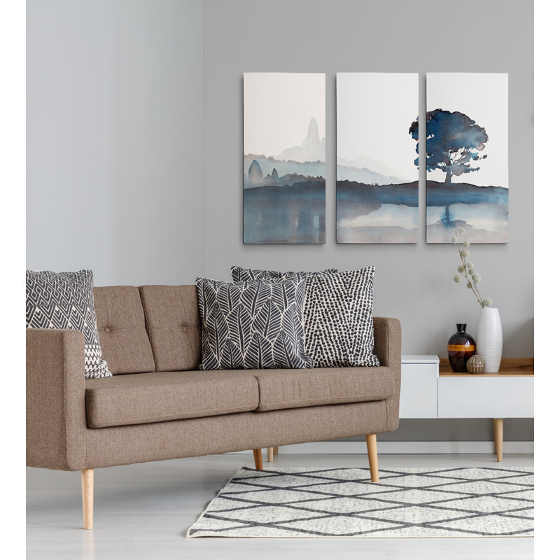 Silhouette sereine II-3 reproductions d’art sur toile tendue, H 24 po x l 36 po
