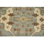 Tapis carré bleu clair en laine Oushak
