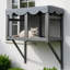 Le chalet pour chat côté fenêtre