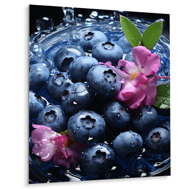 Art mural en métal mauve et bleu, H 32 po x l 24 po x P 1 po