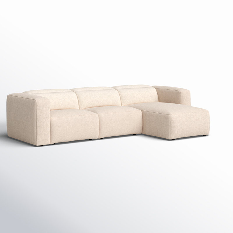 Radley 3 - Piece Upholstered Sectional, Right Hand Facing, Antigo Natural Polyester Blend