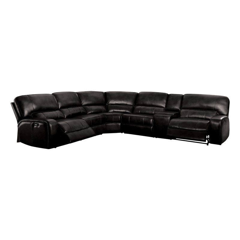 Canapé modulaire Rochard, Similicuir noir rochard