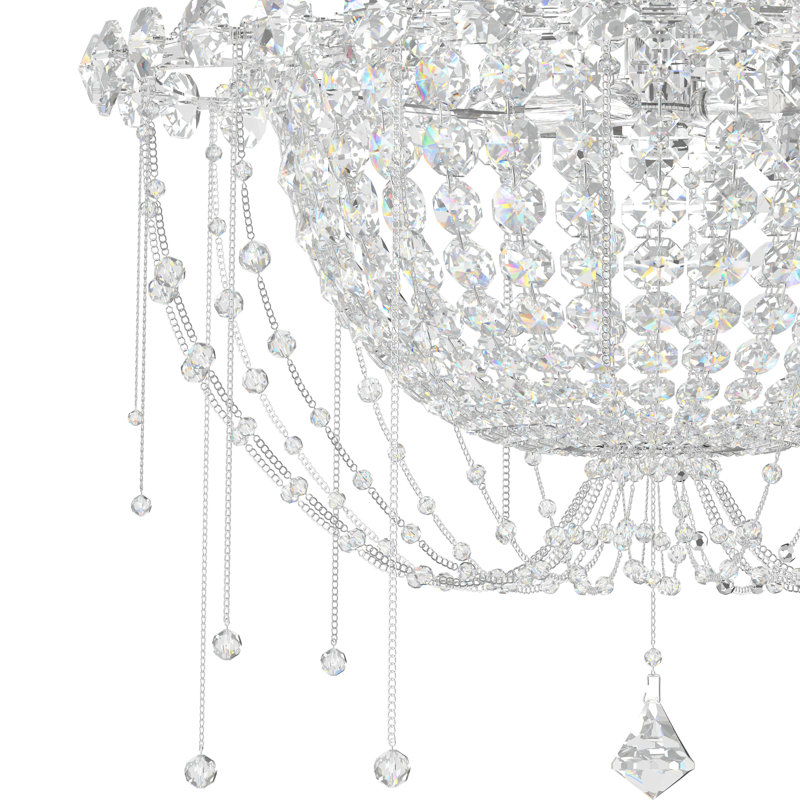 Chrysalita 6 - Light Glass Chandelier, Spectra Crystal Clear