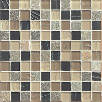 Queenstown 1.25" x 1.25" Glass Grid Mosaic Wall Tile
