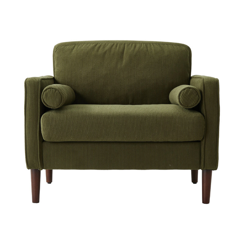 Upholstered Armchair, Green