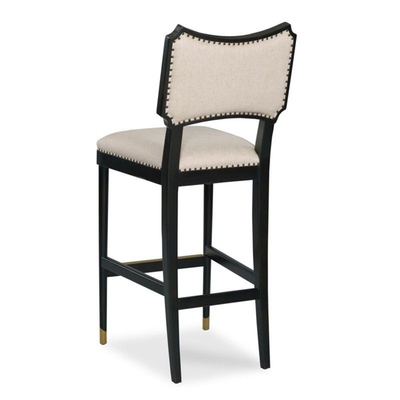 Tabouret de bar et de comptoir Powers, Tabouret de comptoir (siège d'une hauteur de 24,5, Amsterdam noir