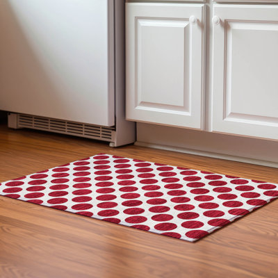 Premium Machine Washable Prisco Red Rug