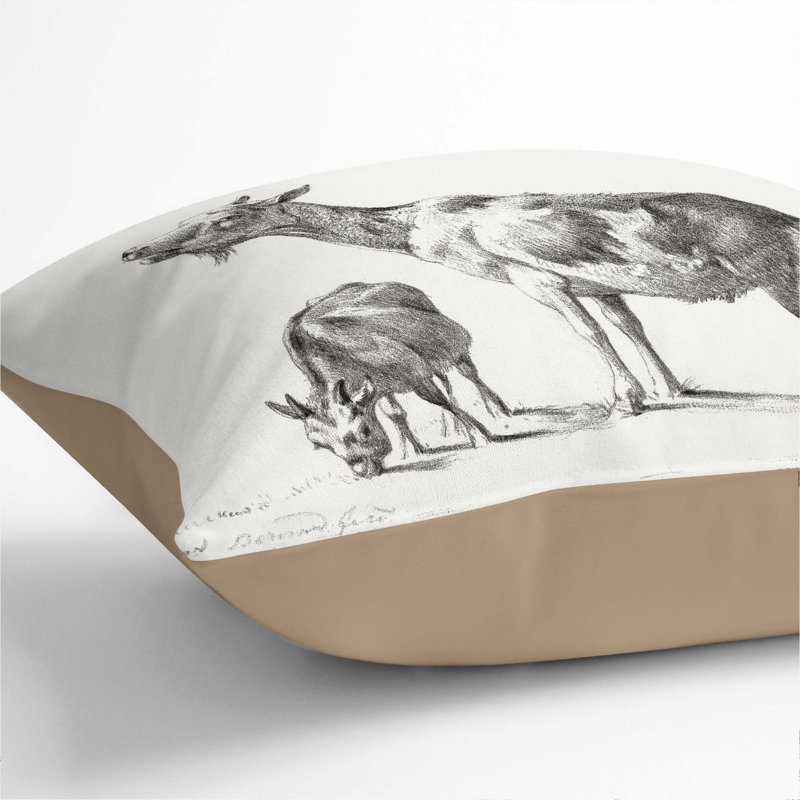 Square Cushion, 55cm H x 55cm W x 20cm D, Stone