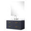 Bleu 36 po L 35 po x P 22 po avec comptoir en quartz blanc et comptoir de robinet, robinet, miroir inclus-52031766
