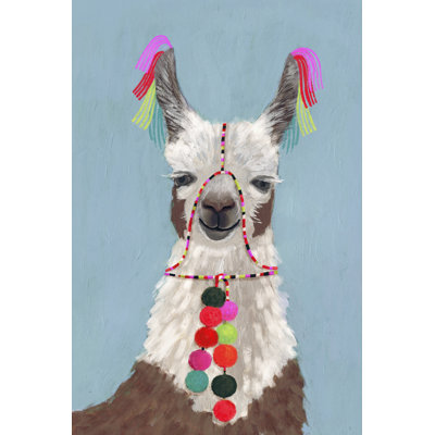 Adorned Llama I by Victoria Borges - Wrapped Canvas Graphic Art