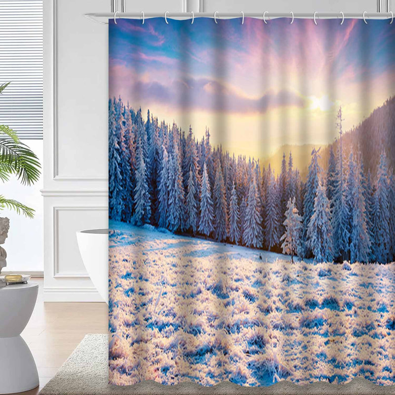 Rideau de douche Bright Winter Morning, L 72 po x l 84 po