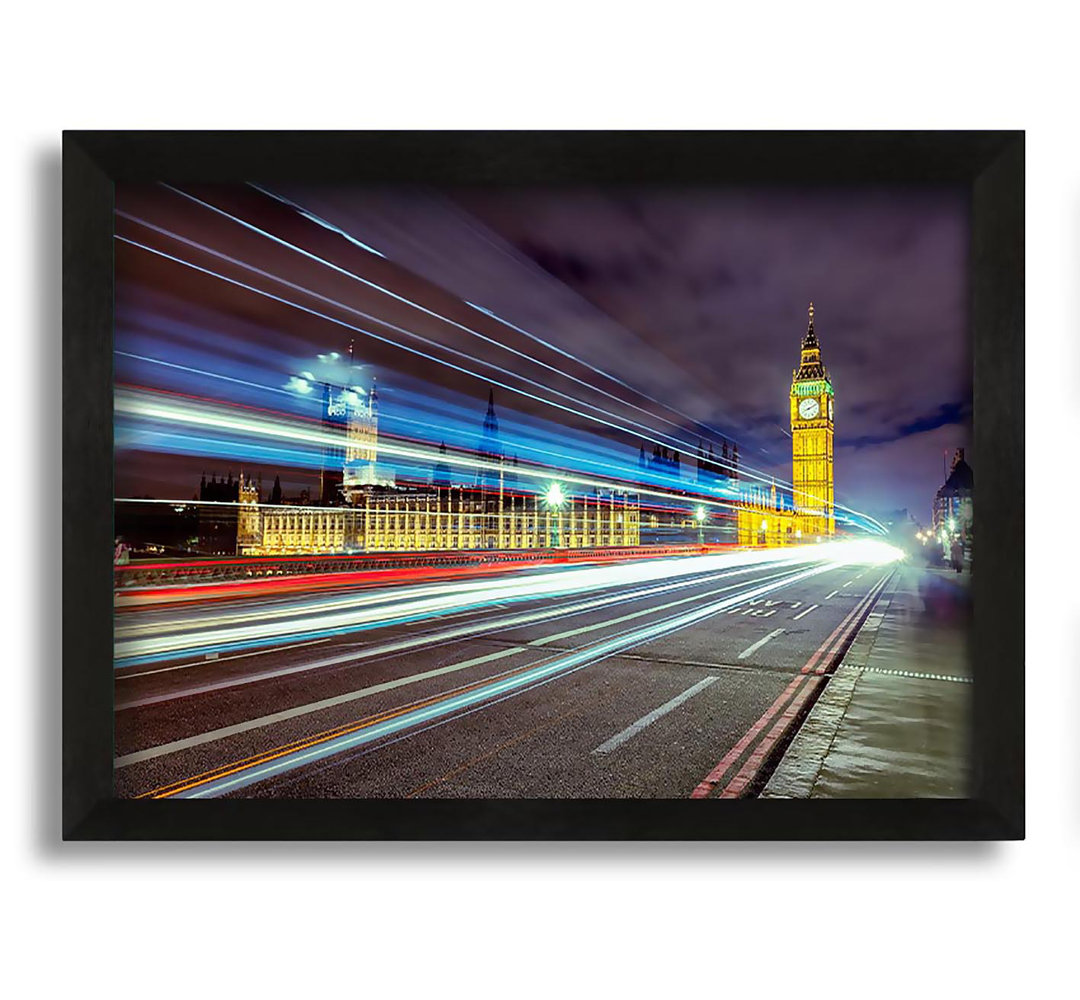 Gerahmtes Leinwandbild Big Ben Speed of Light 1