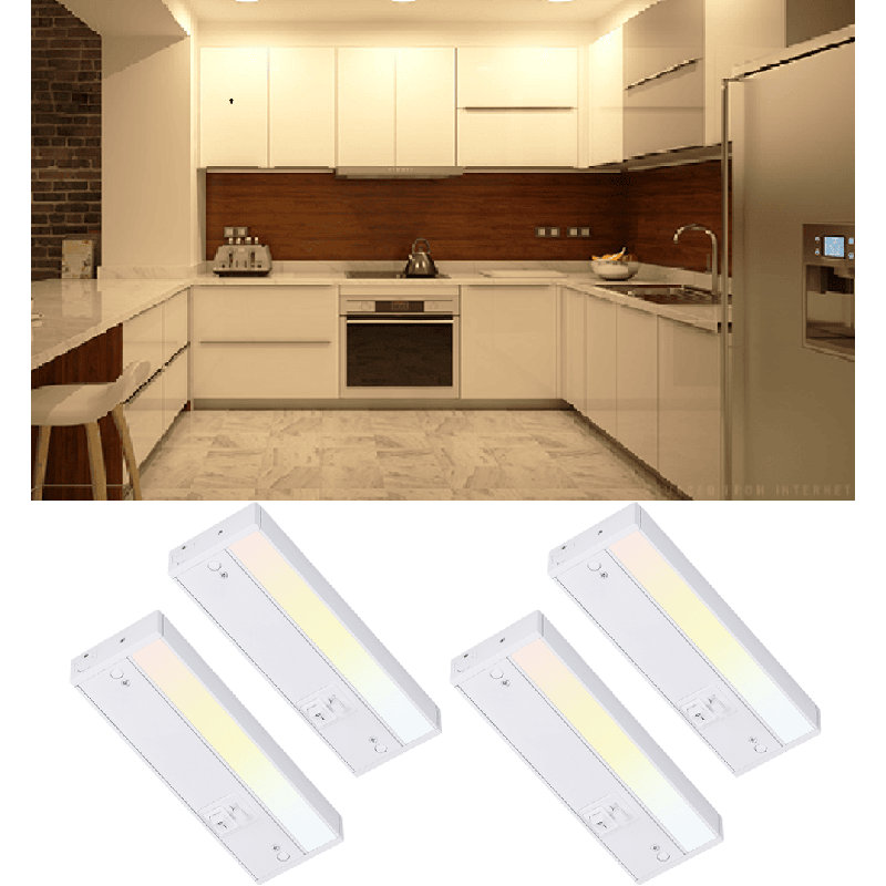 3CCT 8 Inch LED Under Cabinet Light, Dimmable, Linkable