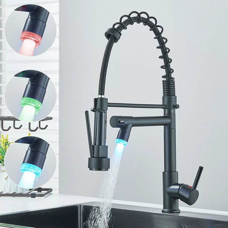 Senlesen Pull Down Kitchen Faucet, Black