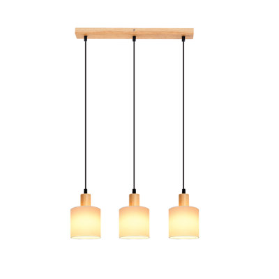 Rekina 3 - Light Natural Drum Pendant