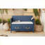 Banc de rangement pour chaussures Flowluxe Dusty Blue avec coussin amovible, banc de rangement caché pour le hall d'entrée