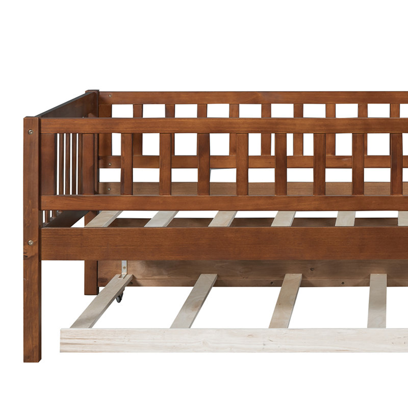 Lit de jour simple avec couchette Miesner, Noyer