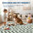 2x6 Washable Runner Rug for Kitchen, Bathroom, Non-Slip, Low Pile, Stain-Resistant, Abstract Checkered Carpet, Entryway, Laundry, Yellow.-1918634773