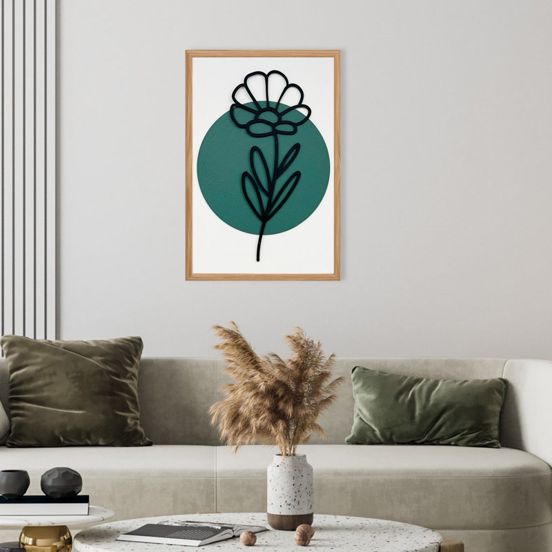Elegant Framed MDF Painting, 19.7 x 27.6 Inches | 100% MDF (Thickness: 0.1 in), 100% Pine Wood Frame (Thickness: 0.8 in), Metal Figure (Thickness: 0.05 in) | Perfect for Home Decor, Art Lovers, and Gift Giving