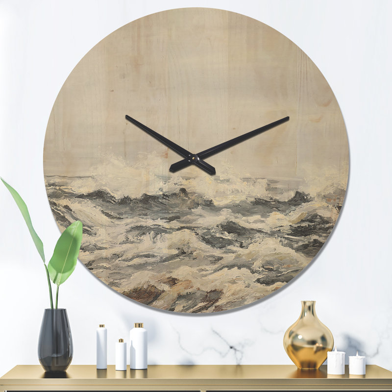 Horloge murale grise, Grand