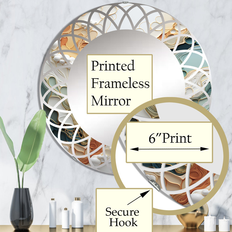 Miroir mural sans cadre, 32 po x 32 po