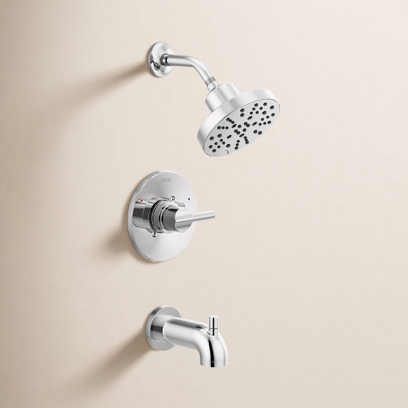 Nicoli Single-Function Tub Shower Faucet Set, Shower Trim Kit with H2Okinetic Shower Head and Valve, Chrome