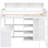 Twin Loft Bed With Measures And Multiple Storage, White Ample Storage Features-1583754960