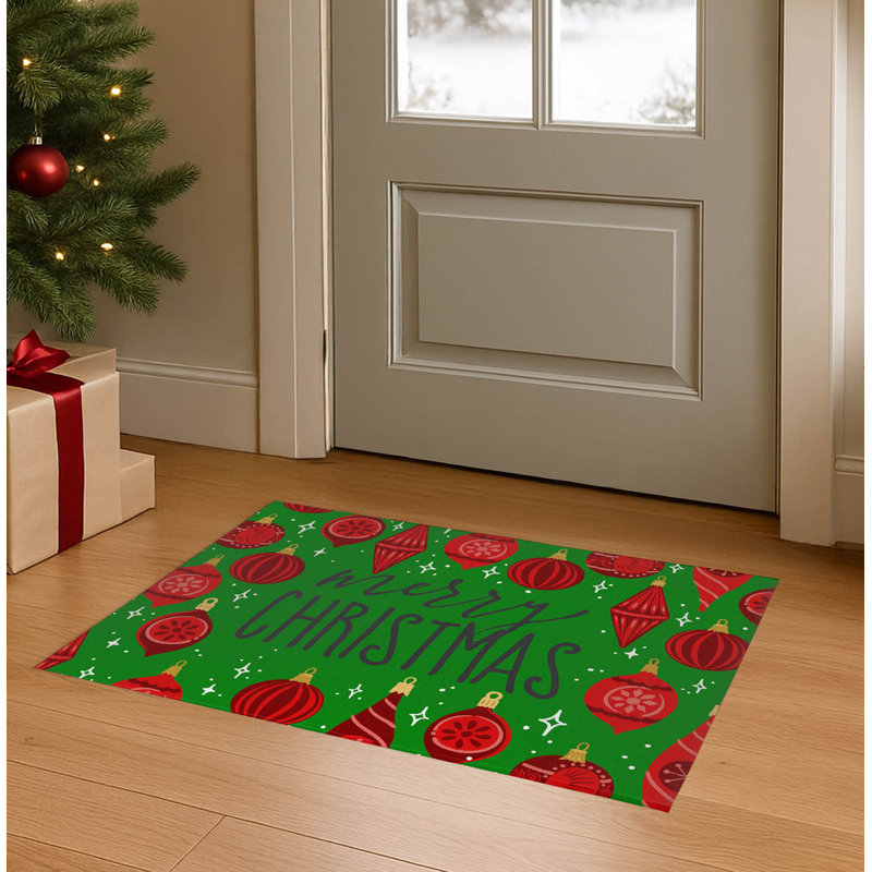 Paillasson Ornaments, Vert abstrait, L 60 po x L 84 po