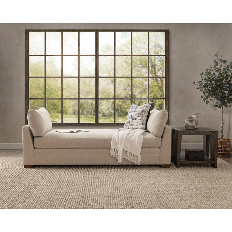Audrey Upholstered Fabric Daybed, Rise Navy Performance Upholstery
