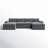 Grand modulaire réversible avec repose-pieds Tondreau Massasoit-237632850