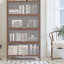 Bibliothèque 57 po avec 4 portes et rangement en métal-1653340607
